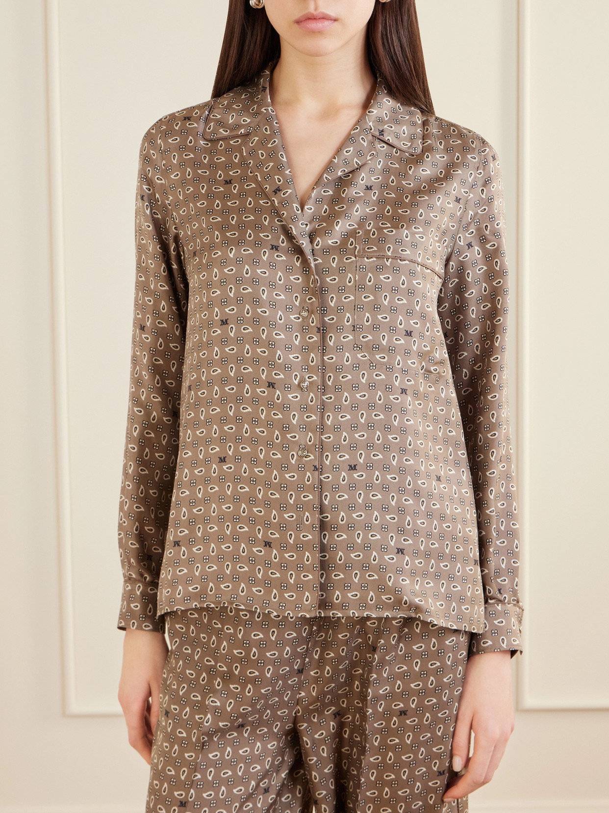 Printed Silk-Twill Shirt