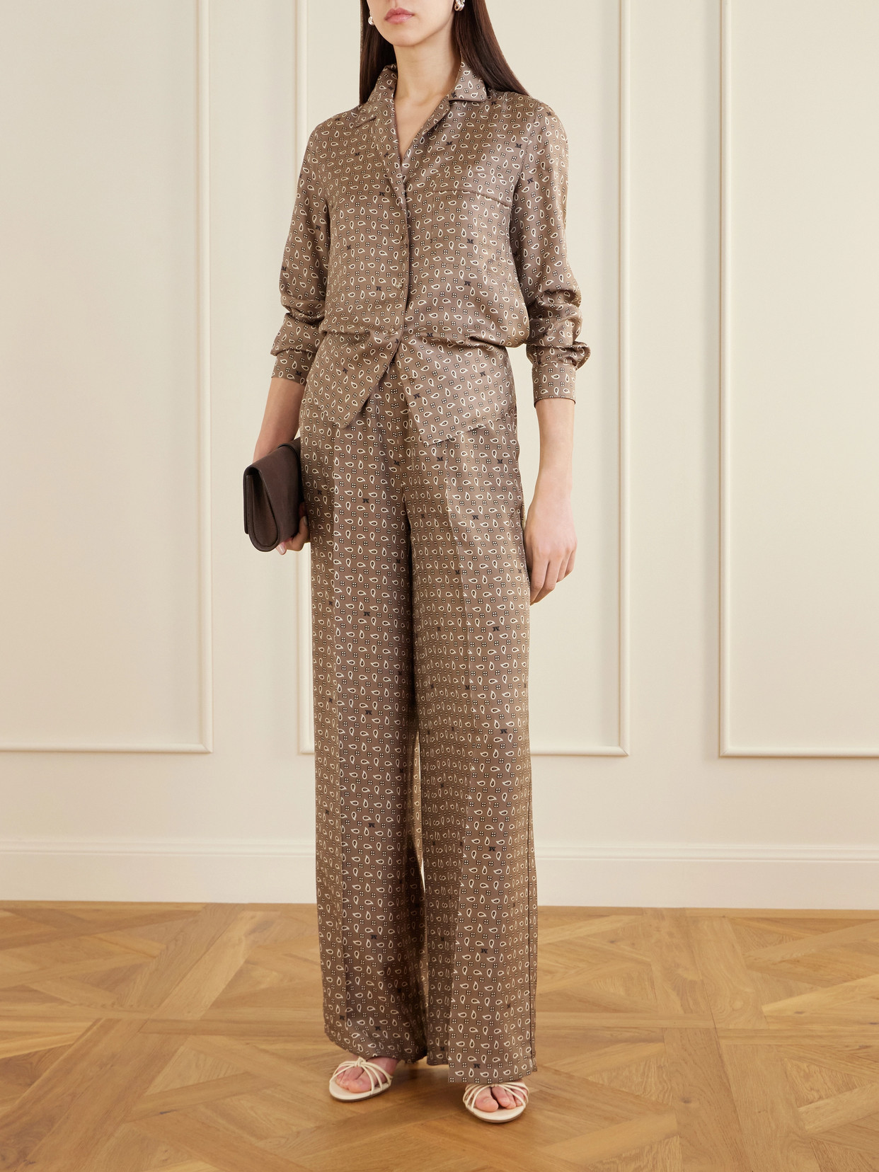 Printed Silk-Twill Shirt