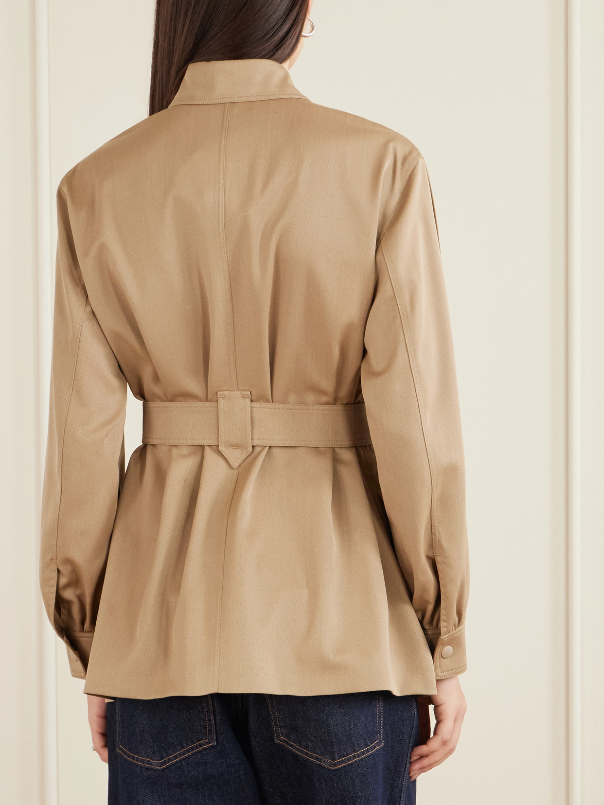 Belted Wool-Twill Jacket
