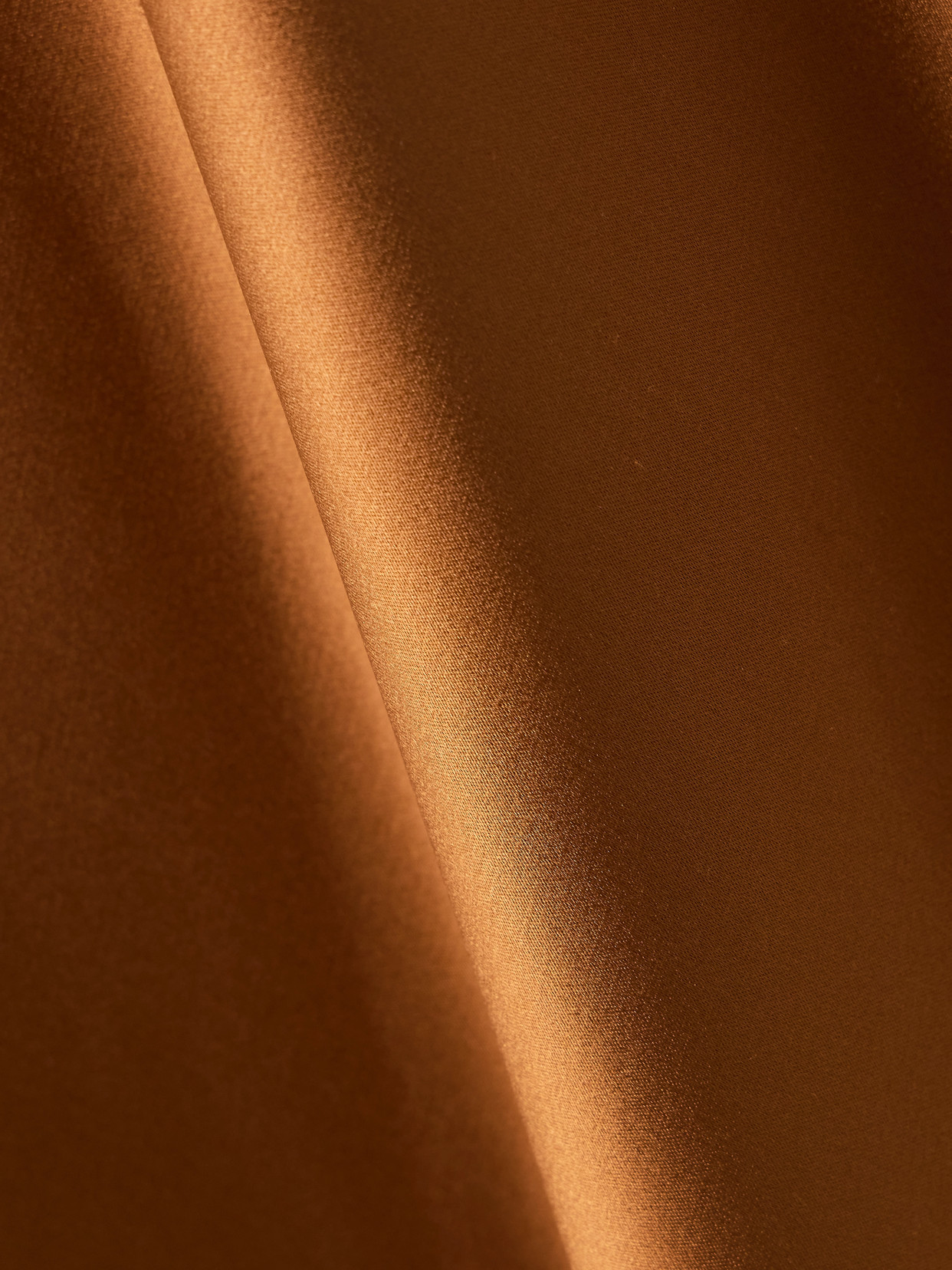 Heirlome Margot Silk-satin Maxi Dress In Brown