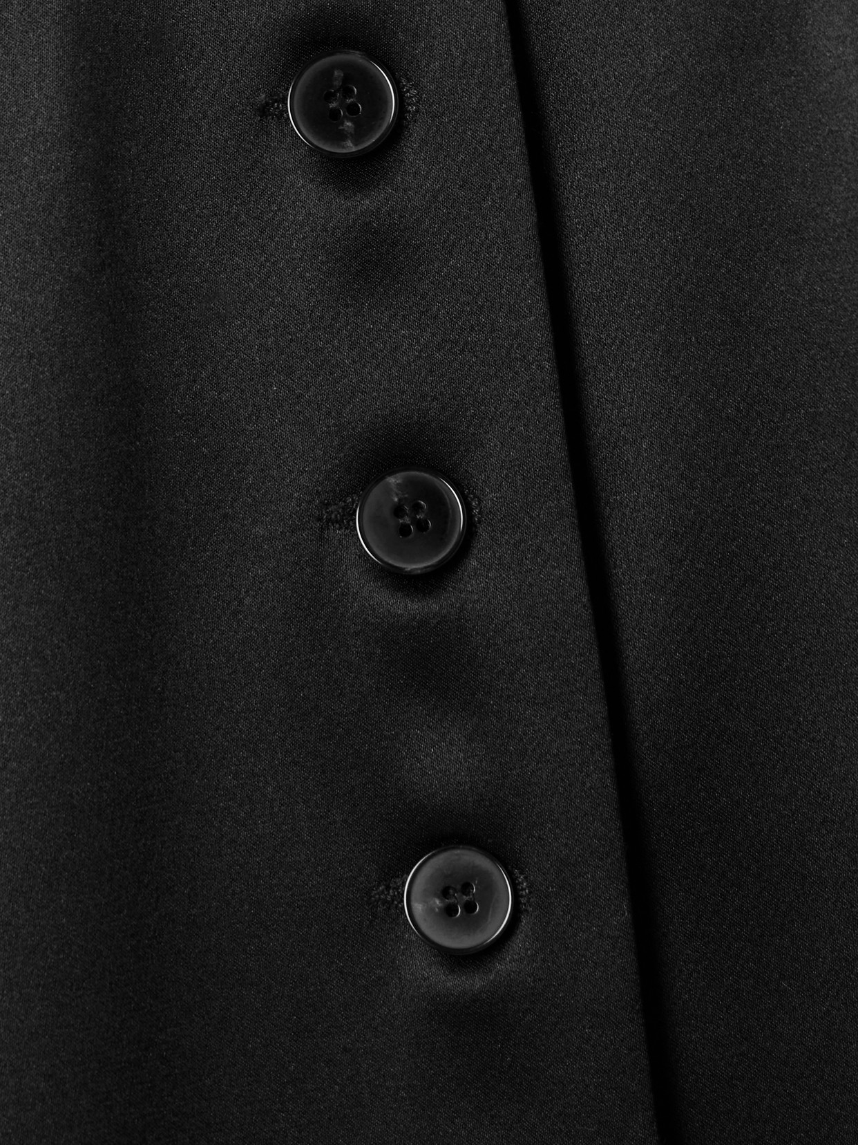 Heirlome Edith Silk-satin Coat In Black