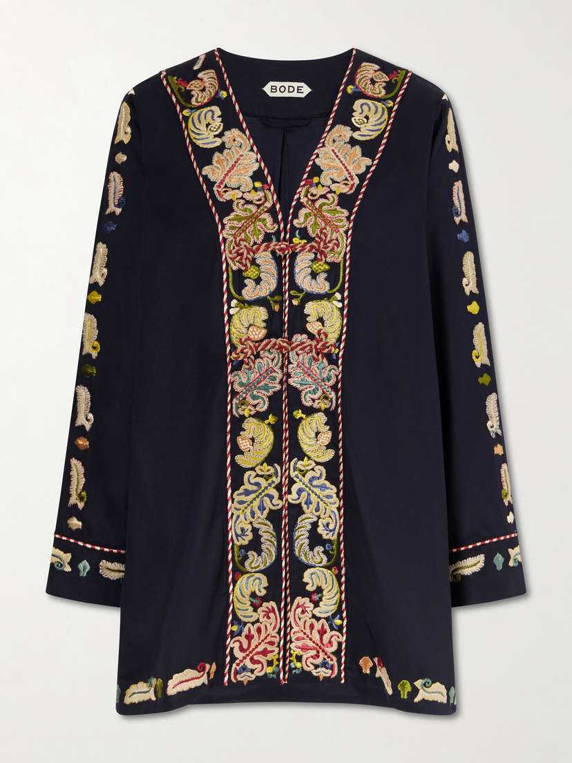 BODE Feather Runner Embroidered Cotton-blend Twill Jacket | Thumbnail 5