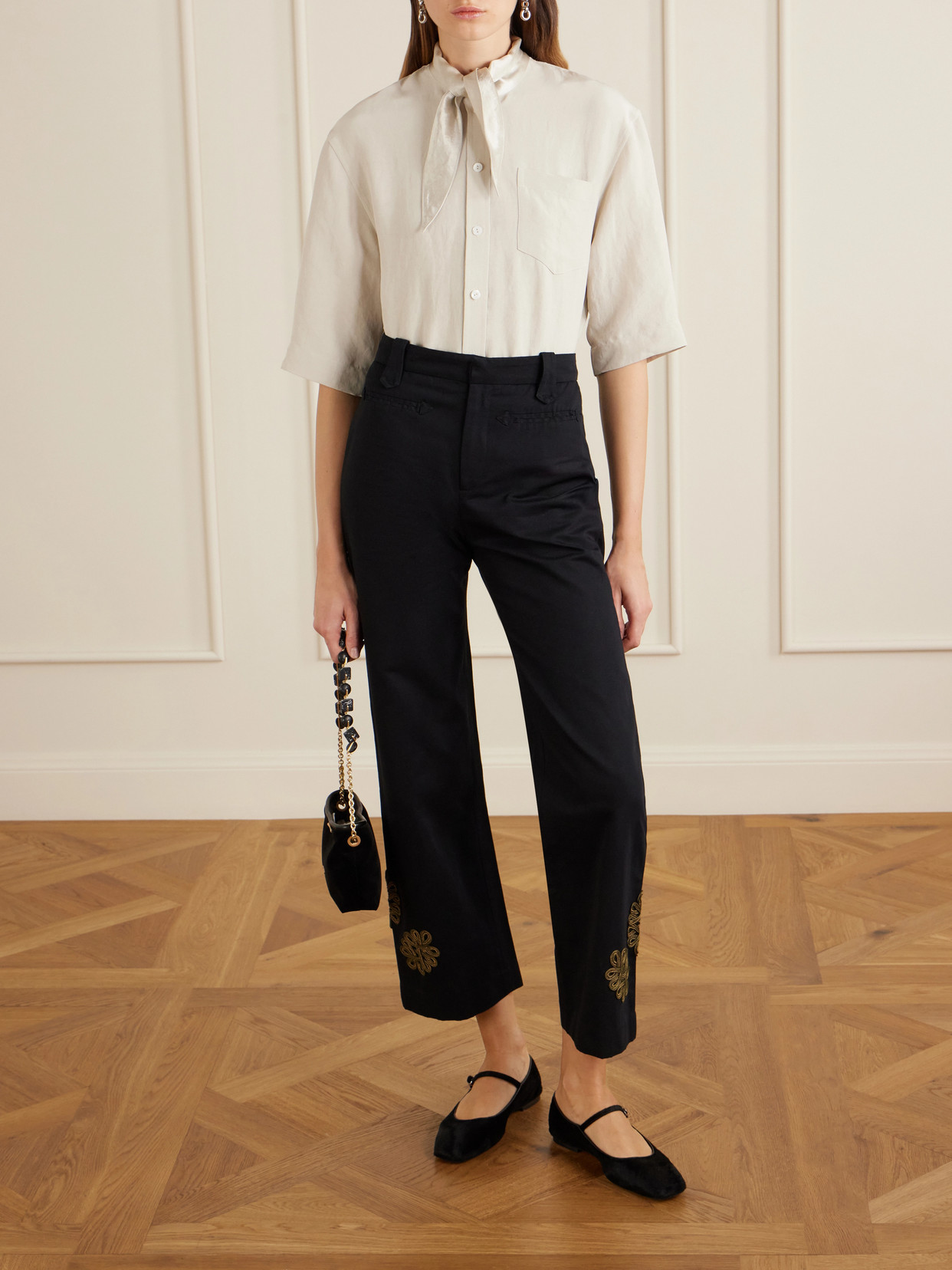 Looped Frog Wide- Leg