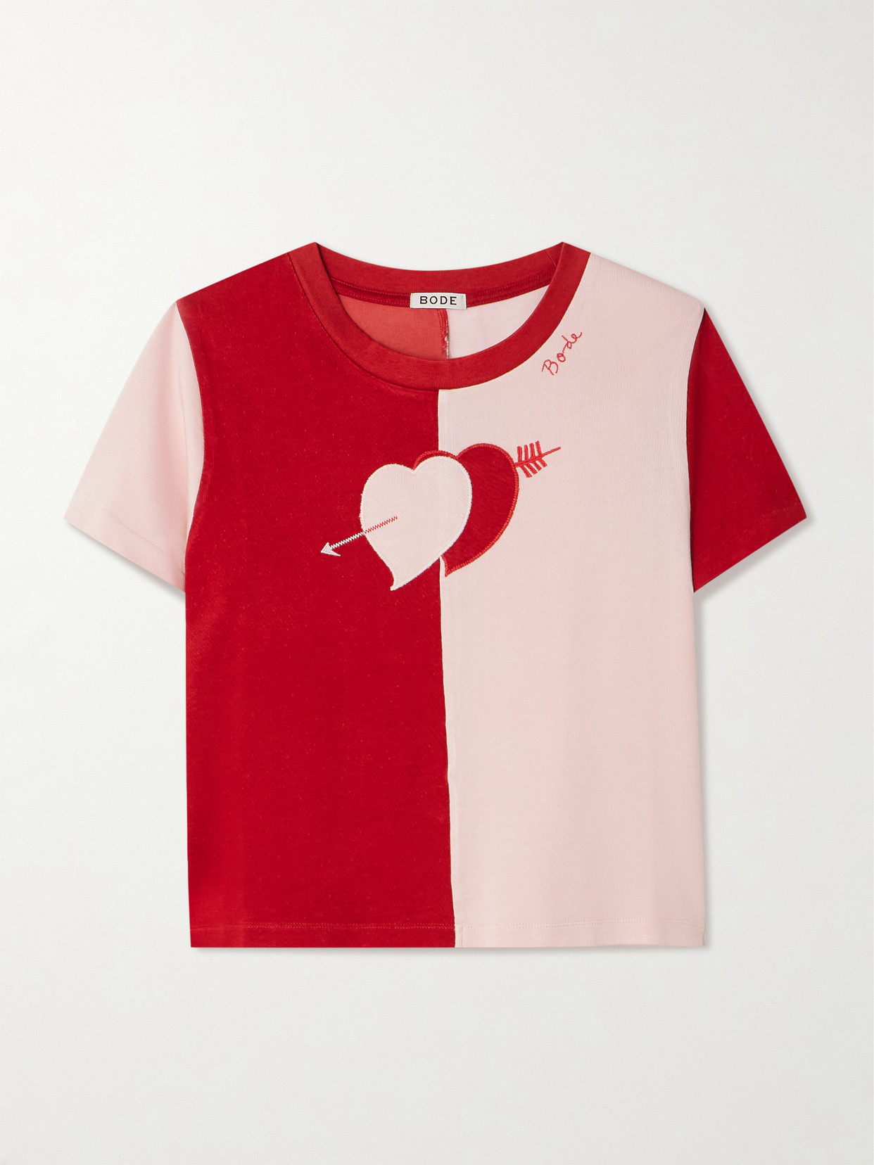 Bode Wonderland Embroidered Jersey T-shirt In Pink