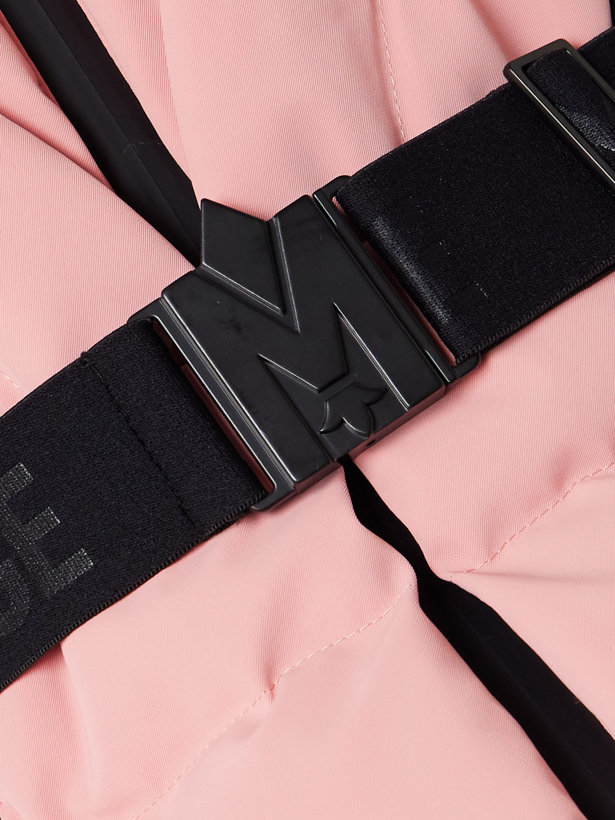 Mackage Elita Hooded Belted Quilted Down Ski Jacket In Pink