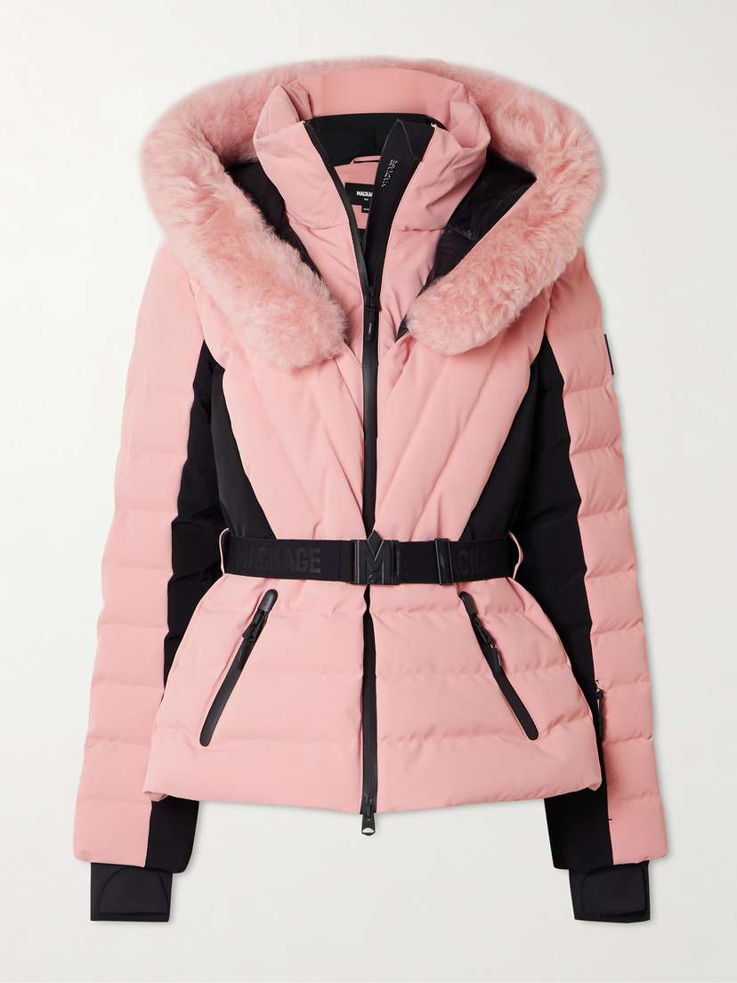 Mackage Elita Hooded Belted Quilted Down Ski Jacket
