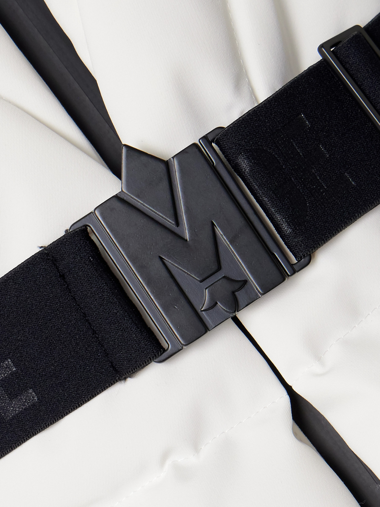 Mackage Elita Hooded Belted Quilted Down Ski Jacket In White