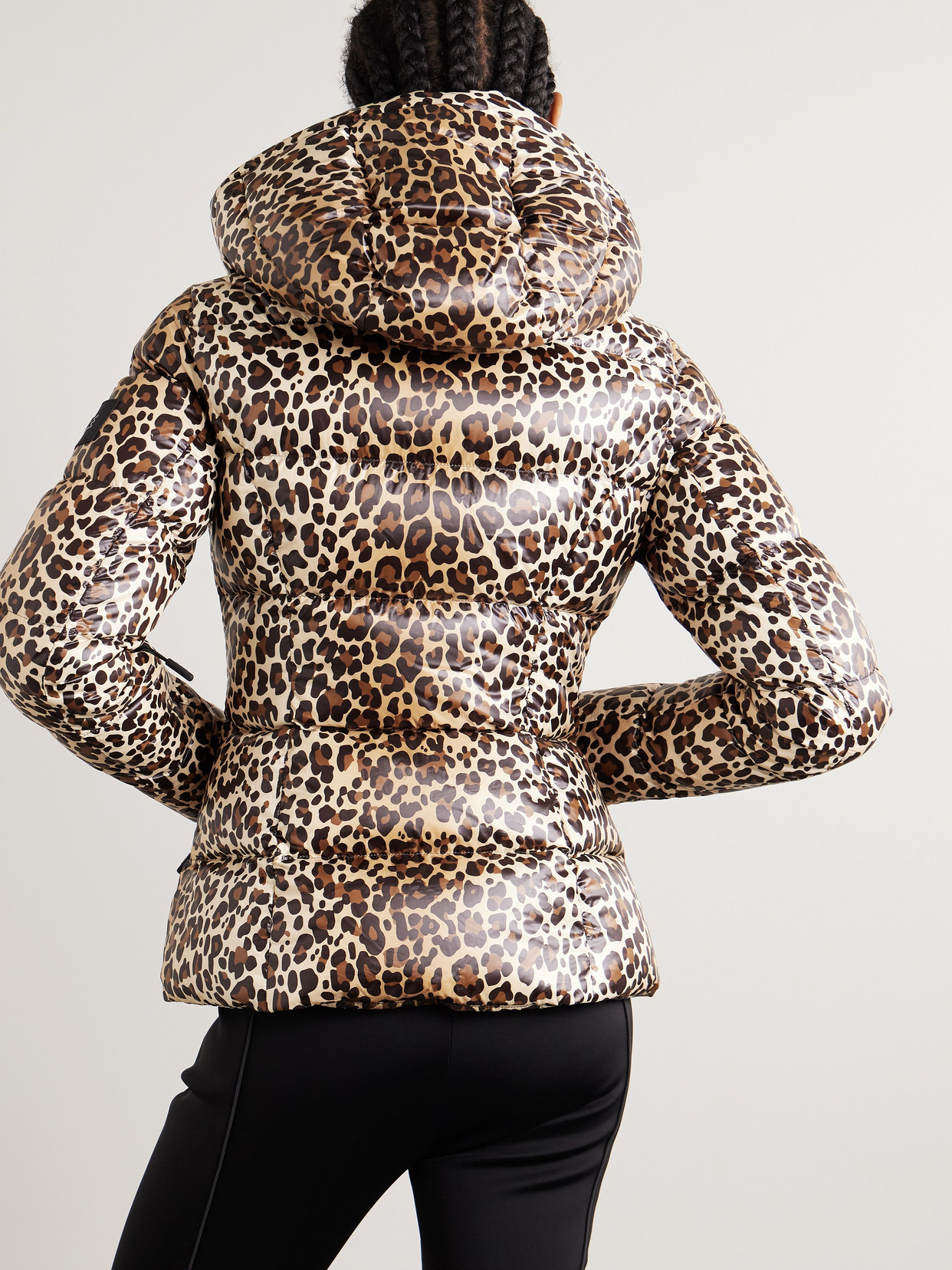 Mackage Cheryl Quilted Recycled Leopard-print Down Ski Jacket In Brown