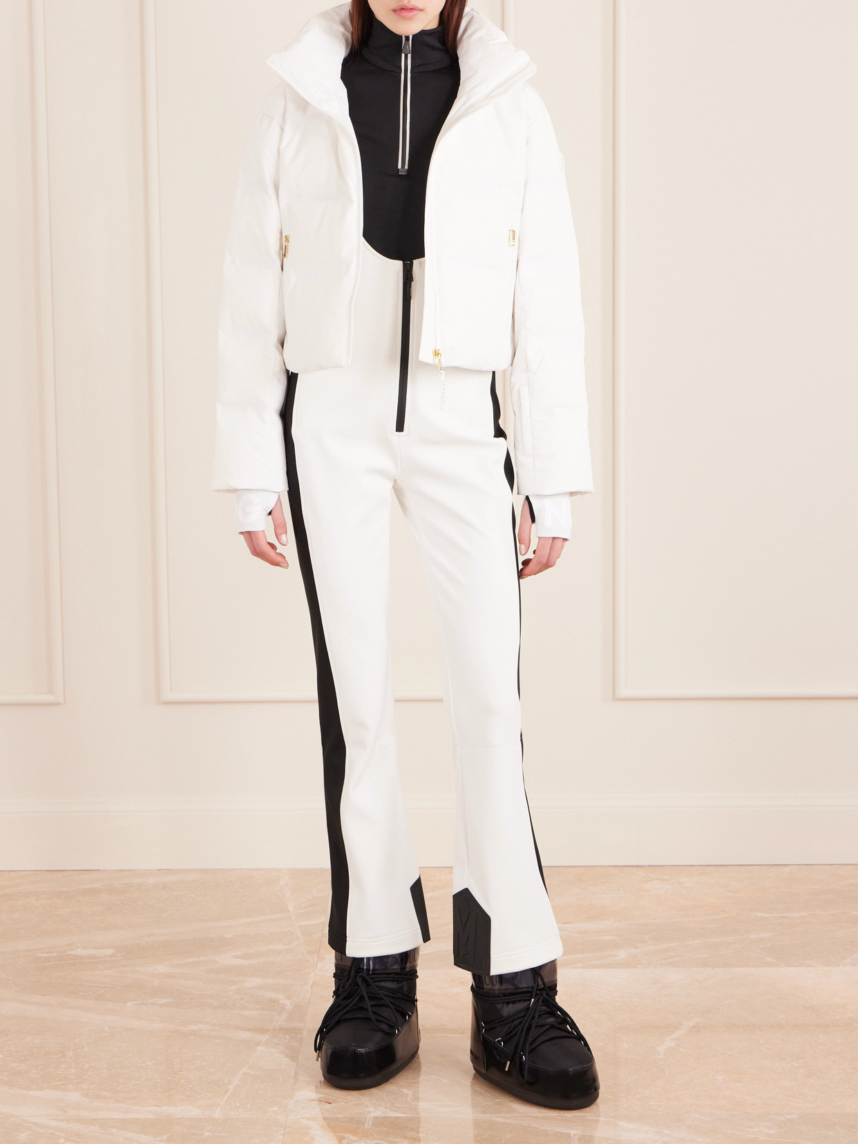 Mackage Gia Stretch Salopettes In White