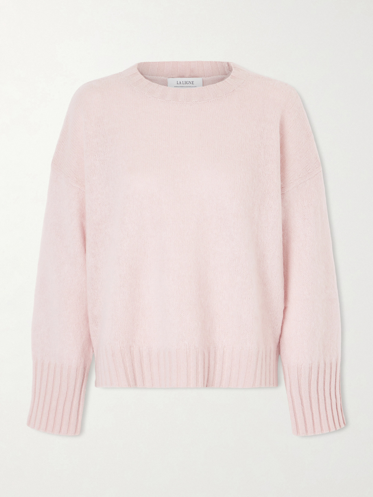 La Ligne Brushed Wool And Cashmere-blend Sweater In Pink