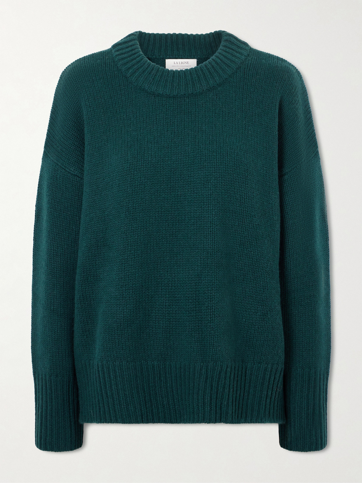 La Ligne Marin Wool And Cashmere-blend Sweater In Green