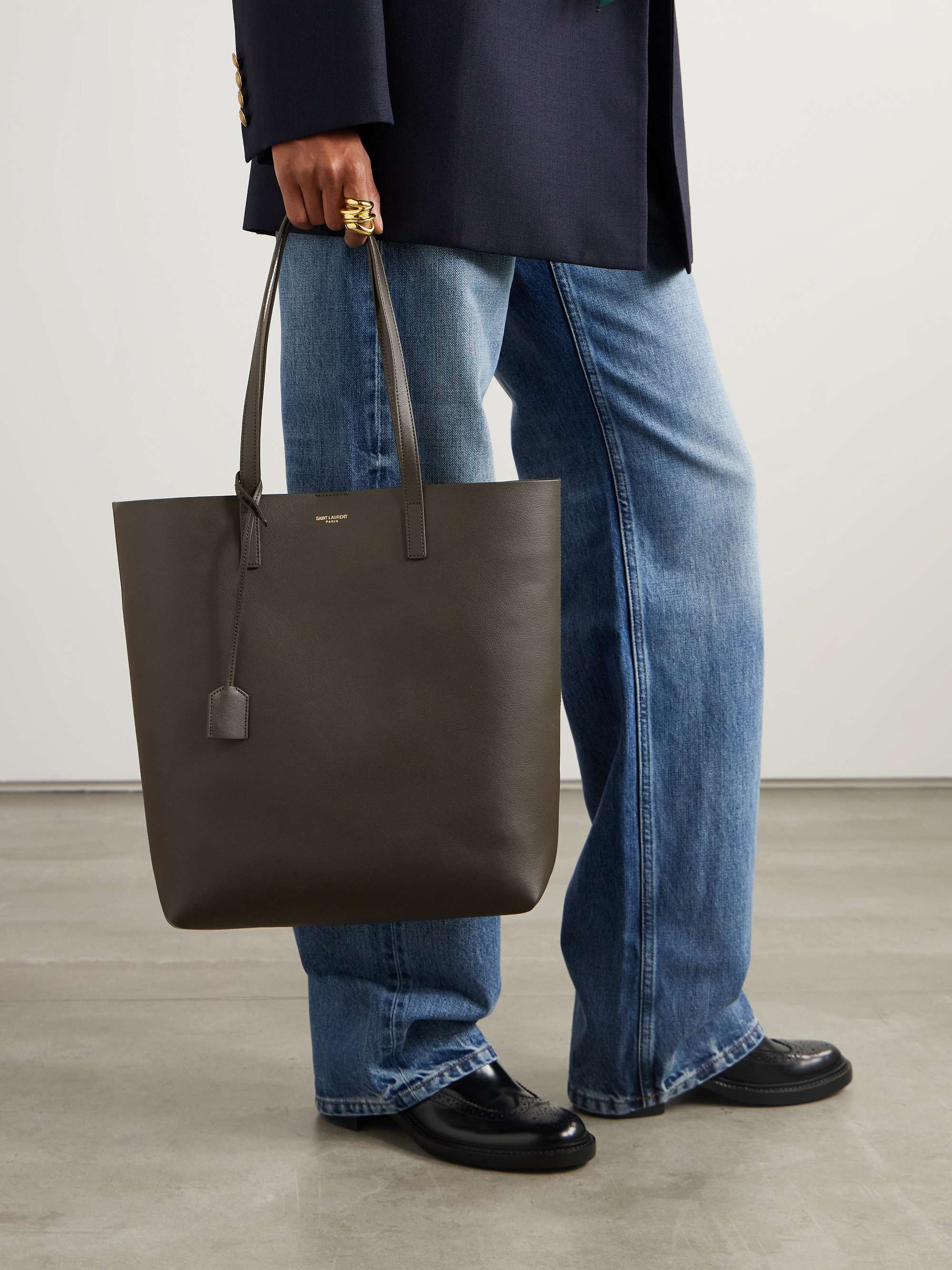 SAINT LAURENT Shopping leather tote