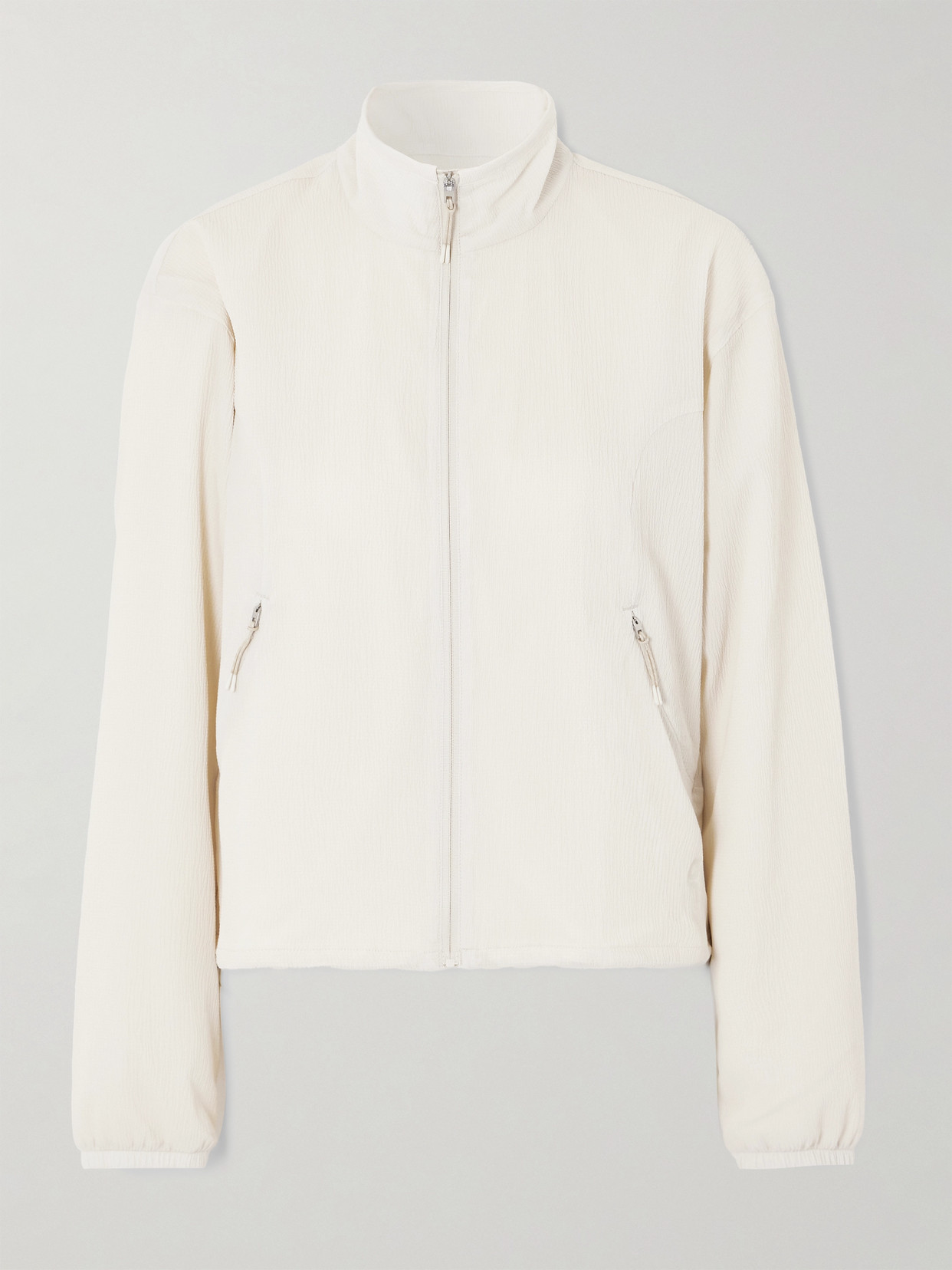 On + Zendaya Crinkled-shell Jacket In White
