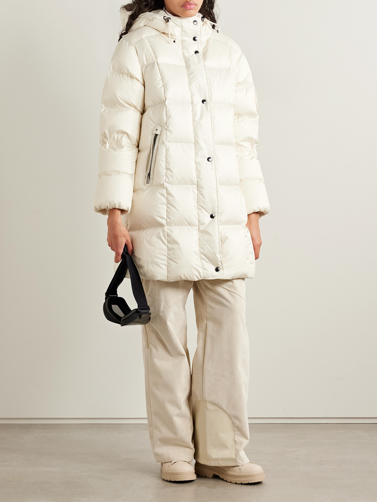 Bogner Fanja-d3 Hooded Quilted Down Ski Jacket In White