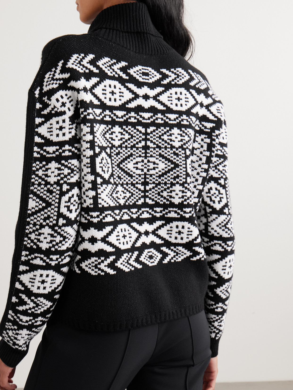 Nadin Fair Isle Appliquéd Wool-Jacquard Turtleneck Sweater