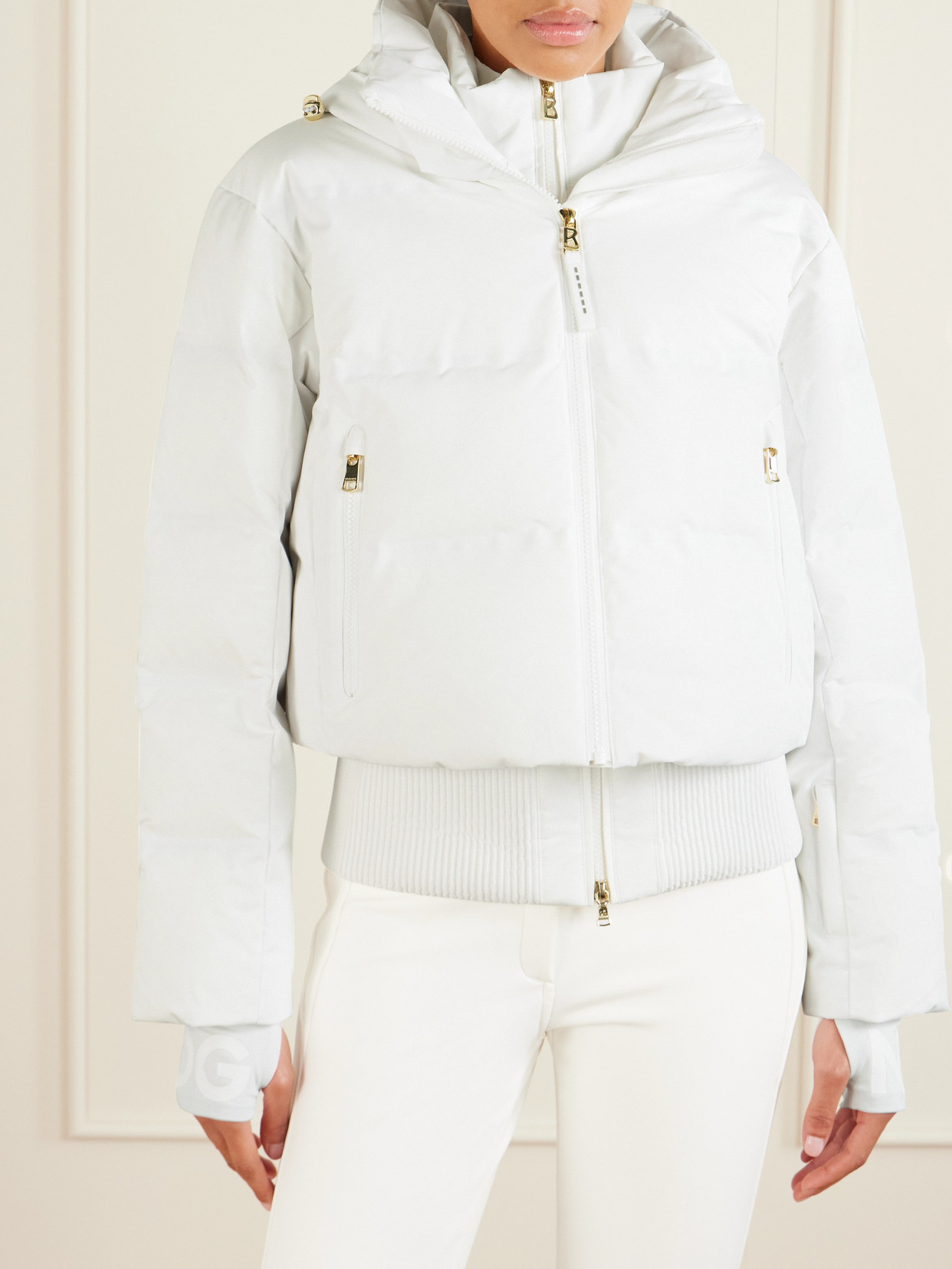 Bogner Suri Convertible Hooded Fleece-trimmed Padded Quilted Down Ski Jacket In White