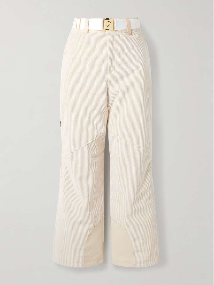 Bogner Belted Panelled Corduroy, Twill And Canvas Ski Pants