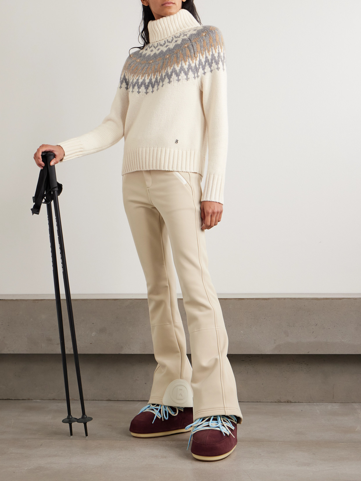 Ingrid Fair Isle Cashmere Turtleneck Sweater