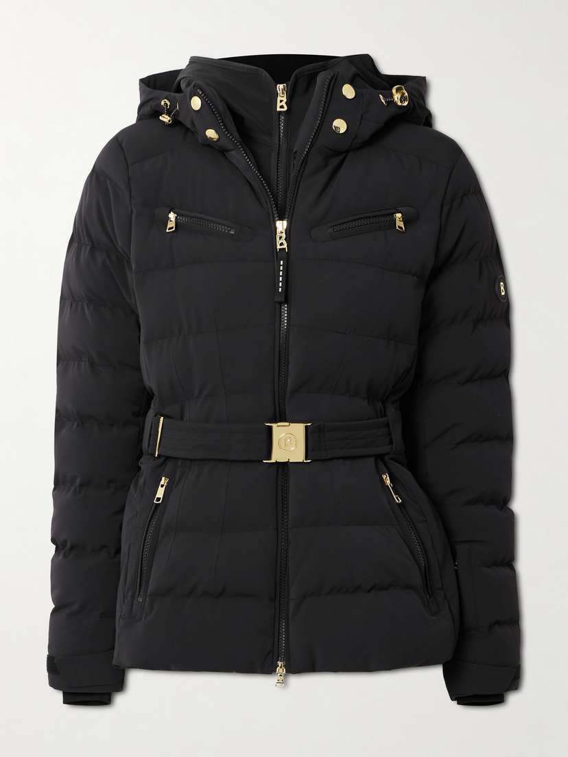 Bogner Ellya Belted Layered Quilted Ski Jacket