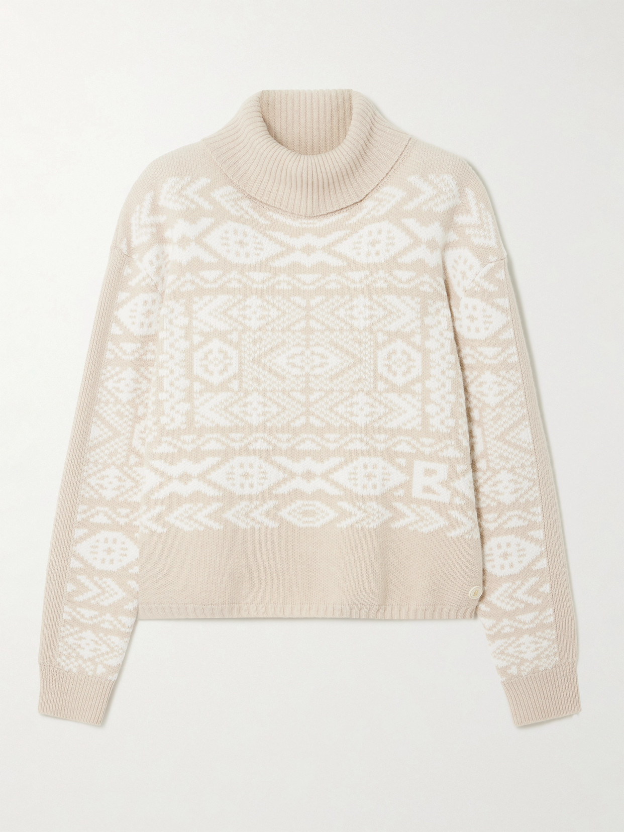Bogner Nadin Wool And Cotton-blend Turtleneck Sweater In White