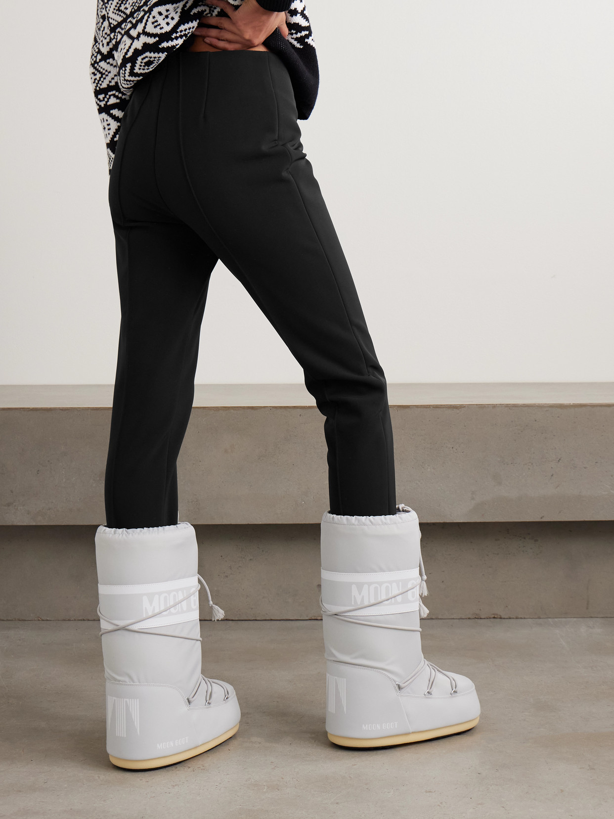 Bogner Elaine Embroidered Stretch Stirrup Ski Pants In Black