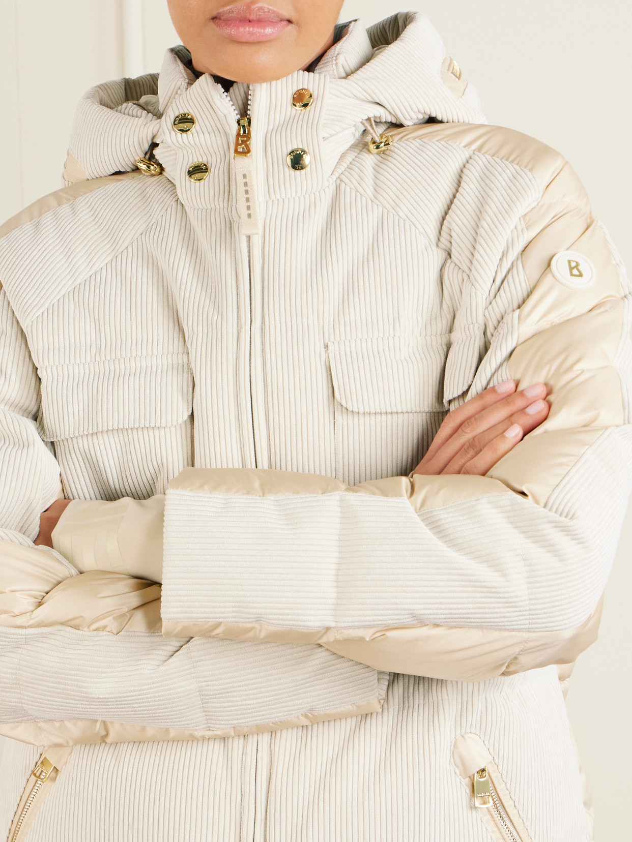 Bogner Marli Shell-trimmed Corduroy Down Jacket In White