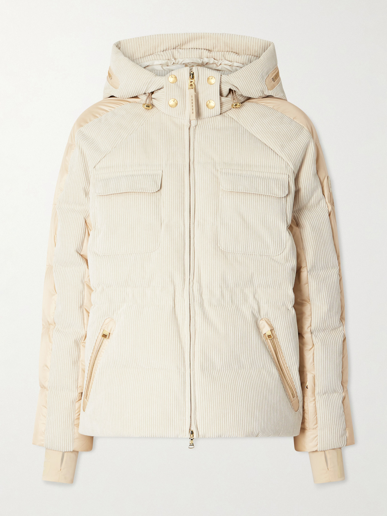 Bogner Marli Shell-trimmed Corduroy Down Jacket In White