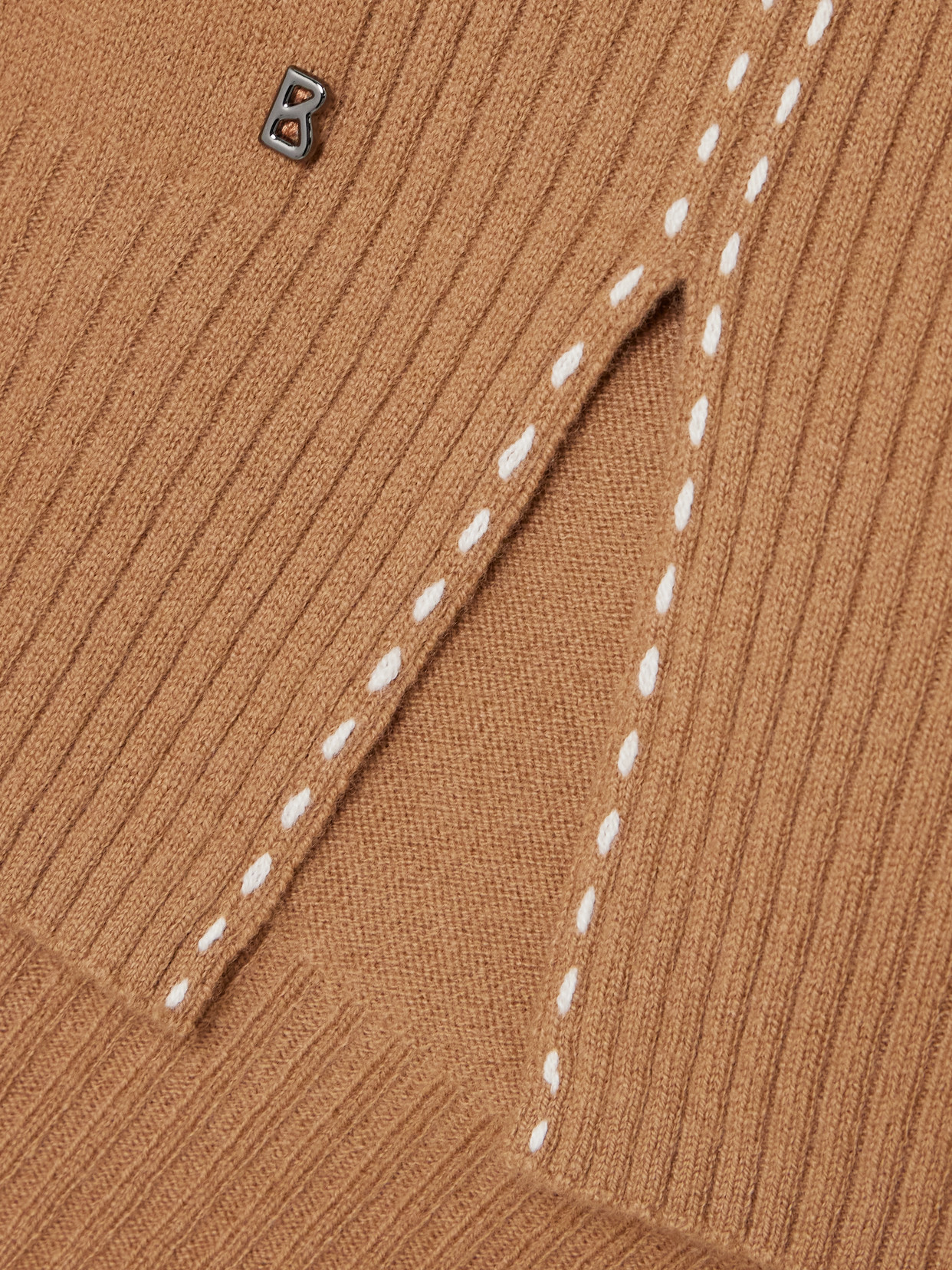 Bogner Lysanne Layered Wool Turtleneck Sweater In Brown