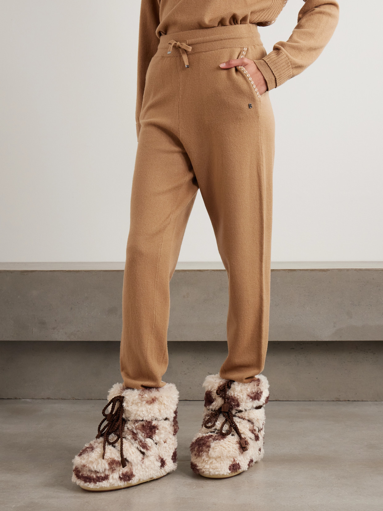 Bogner Lily Embellished Wool-blend Ski Pants In Brown