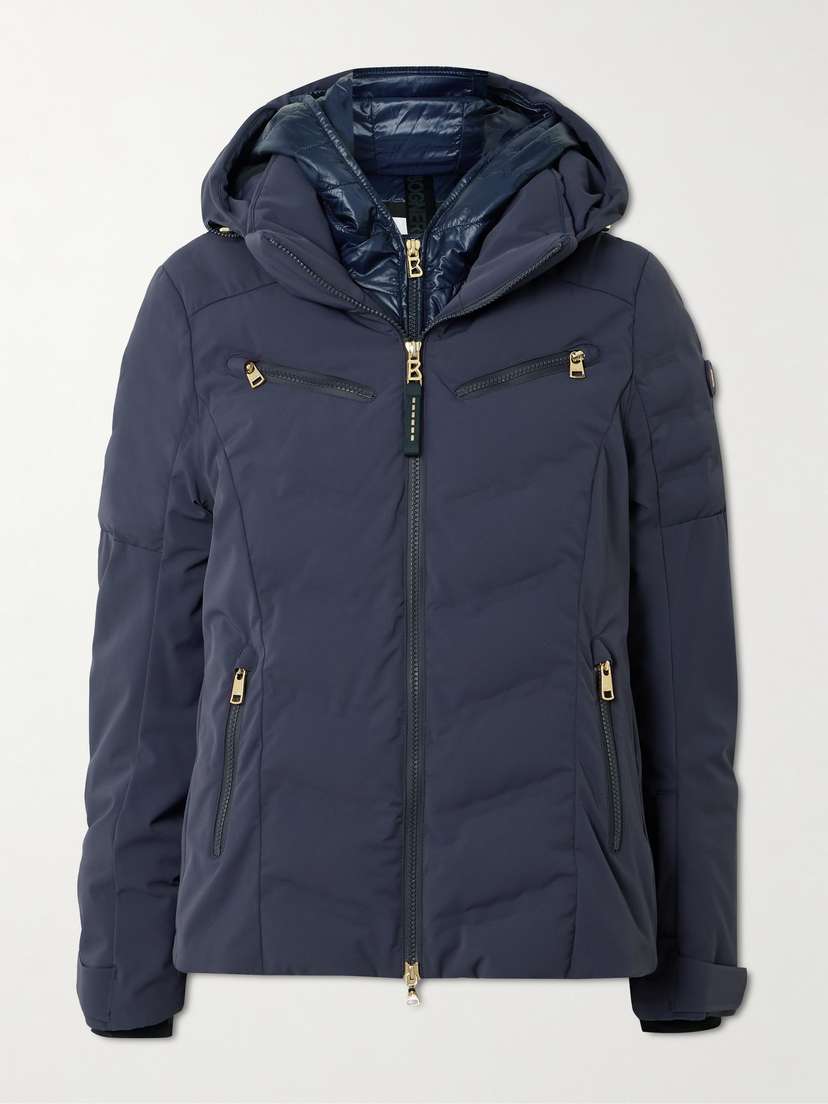 Bogner Kea Hooded Layered Padded Quilted Shell Ski Jacket