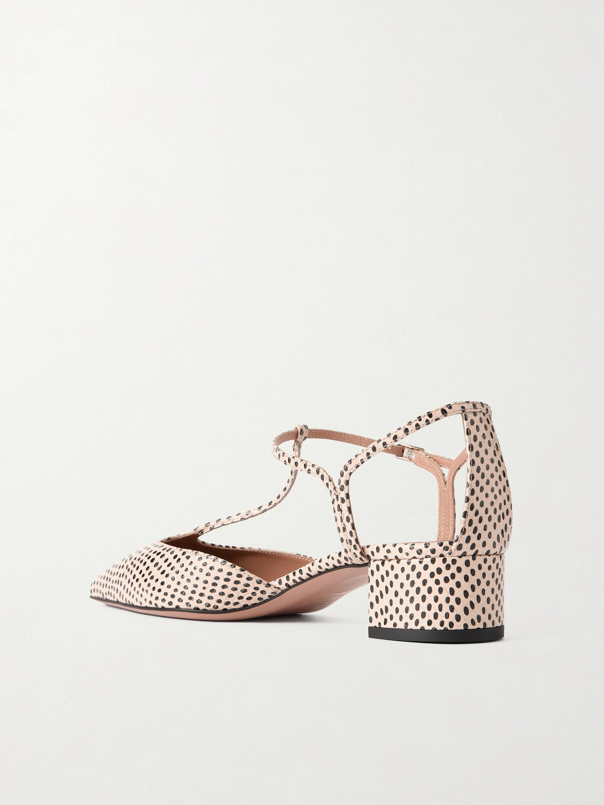 Sorbonne 35 Polka-Dot Textured-Leather Pumps
