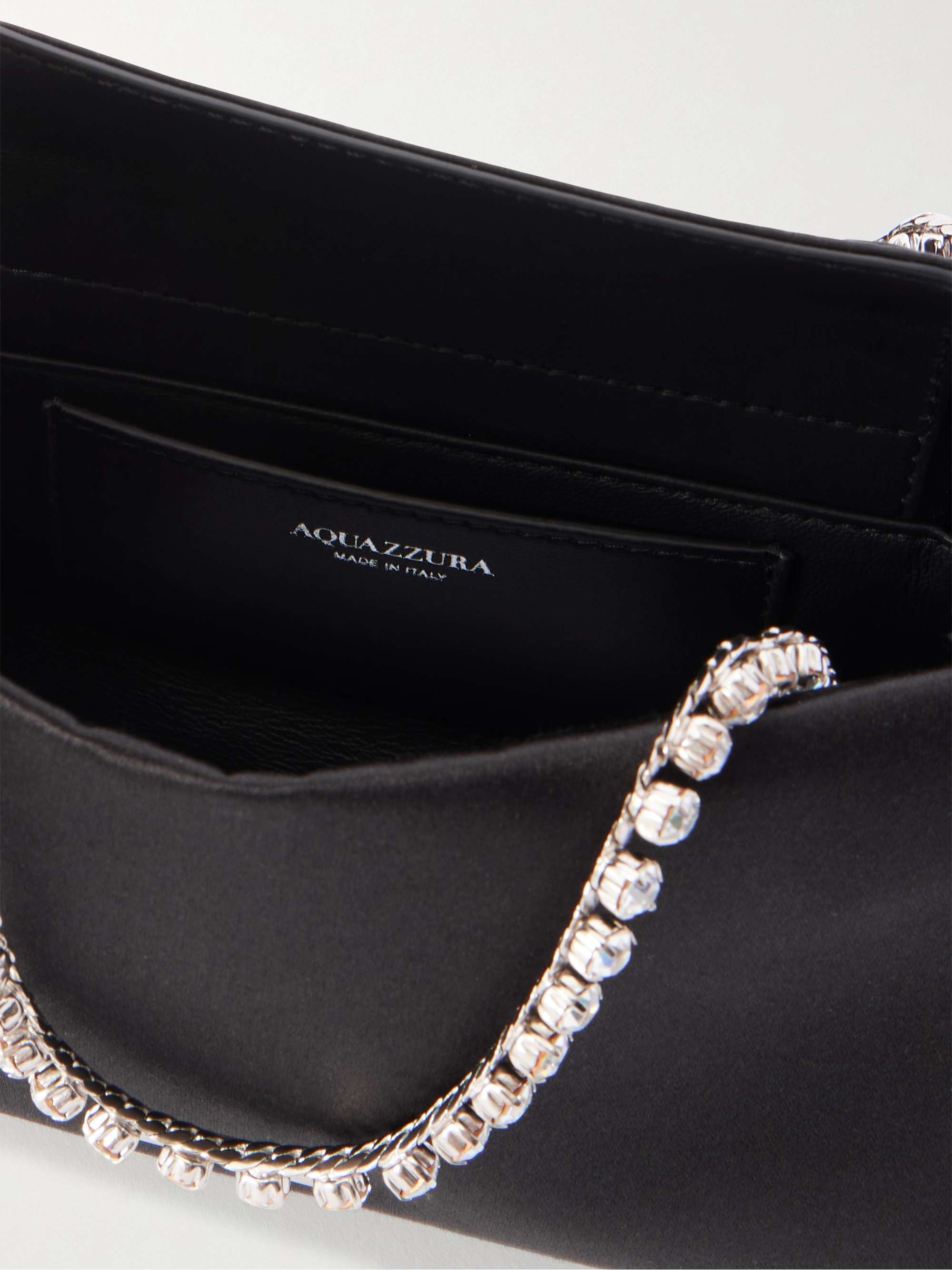 AQUAZZURA Temptation mini embellished satin tote | NET-A-PORTER