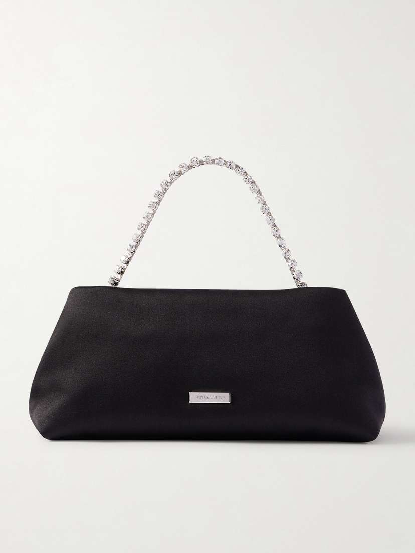 Aquazzura Temptation Mini Embellished Satin Tote