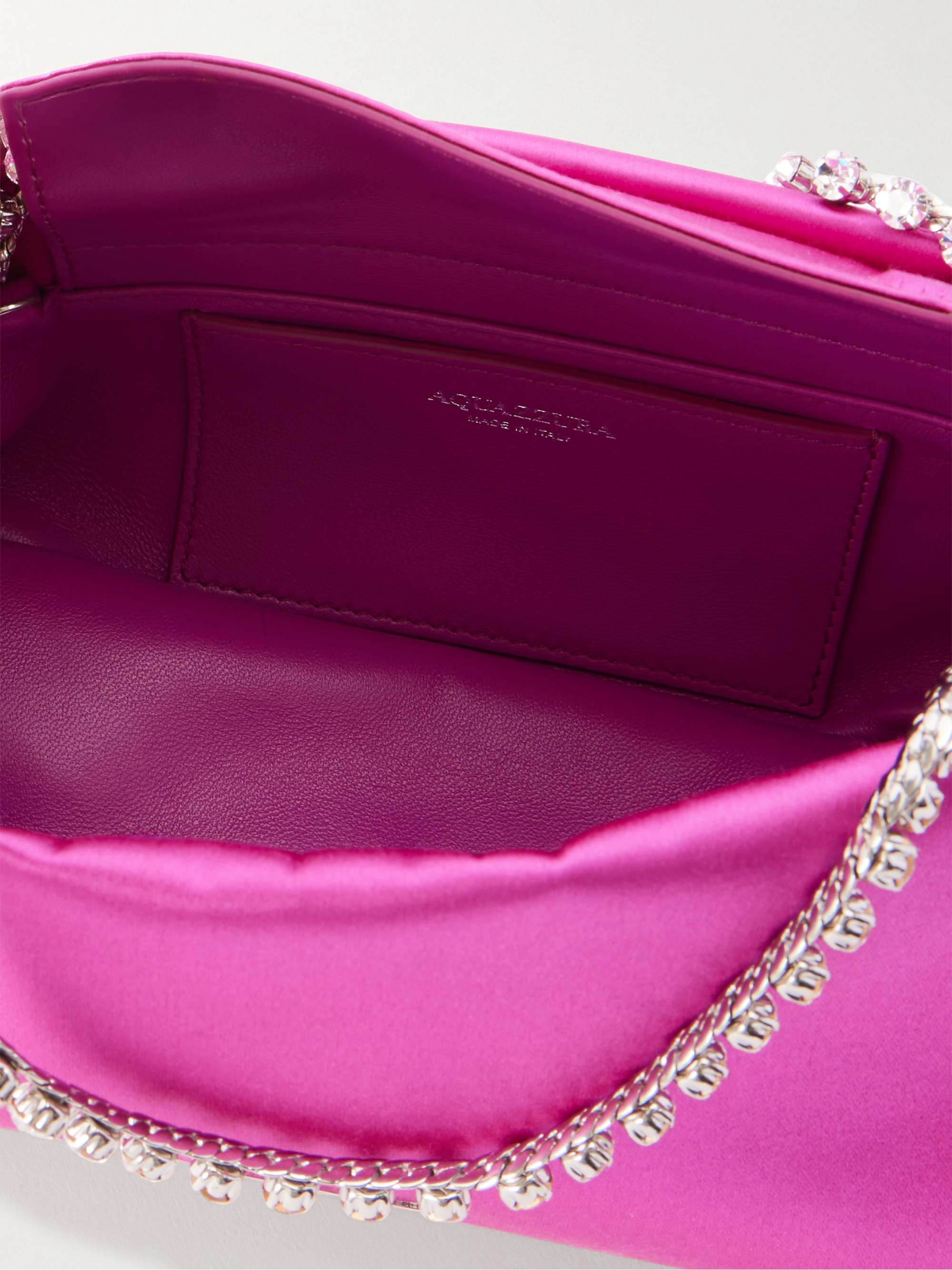 AQUAZZURA Temptation mini embellished satin tote | NET-A-PORTER