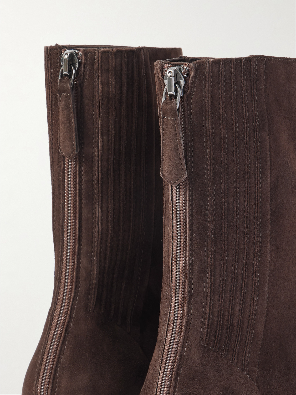 Aquazzura Saint Honoré 50 Suede Ankle Boots In Brown