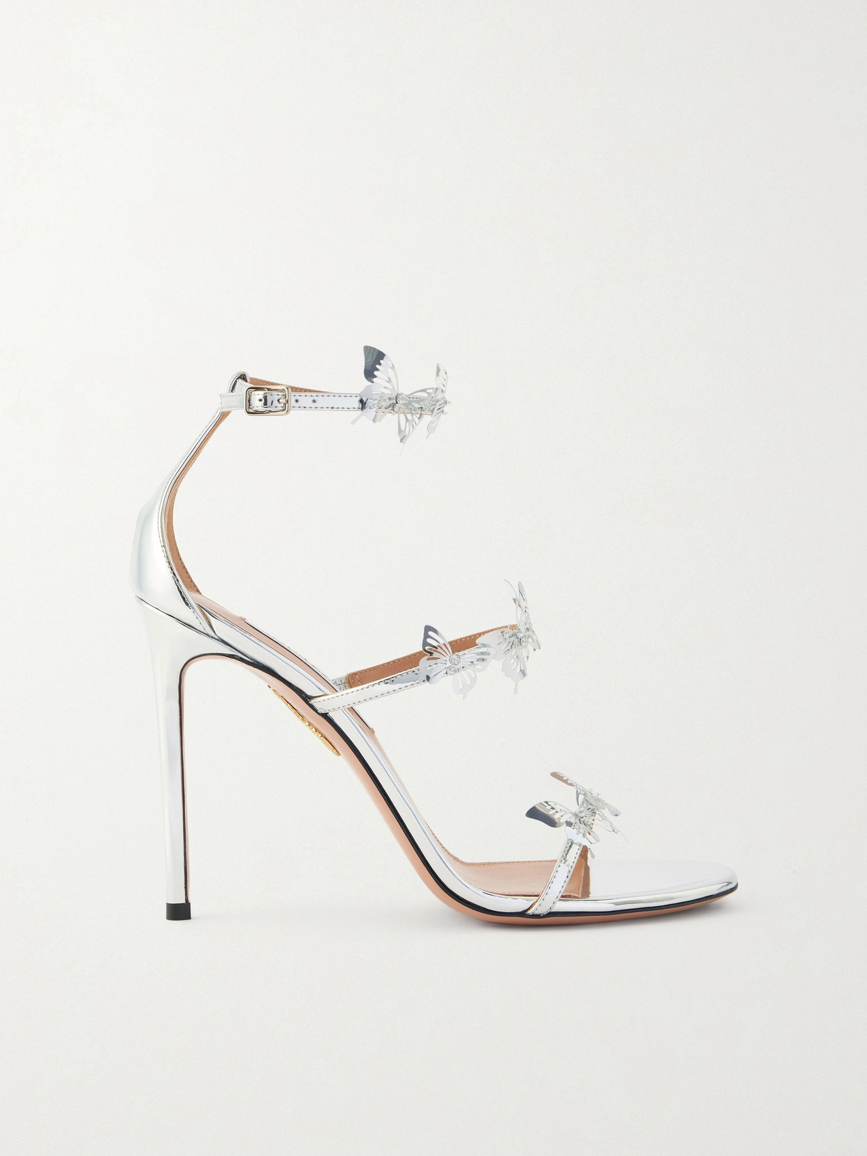 Papillon Sauvage 105 Embellished Metallic-Leather Sandals