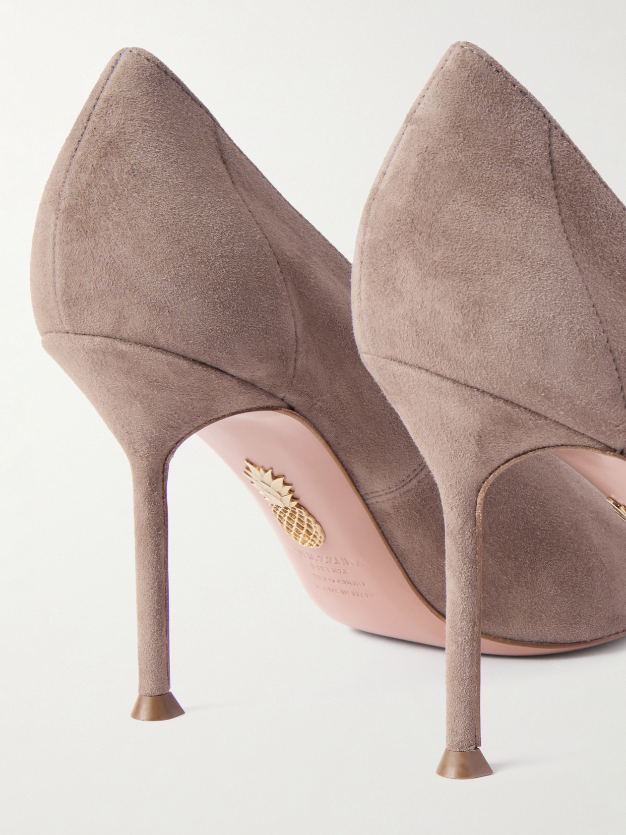 Aquazzura Voltaire 85 Suede Pumps In Brown