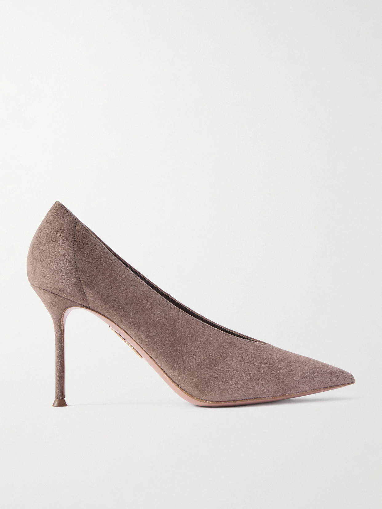 Aquazzura Voltaire 85 Suede Pumps In Brown