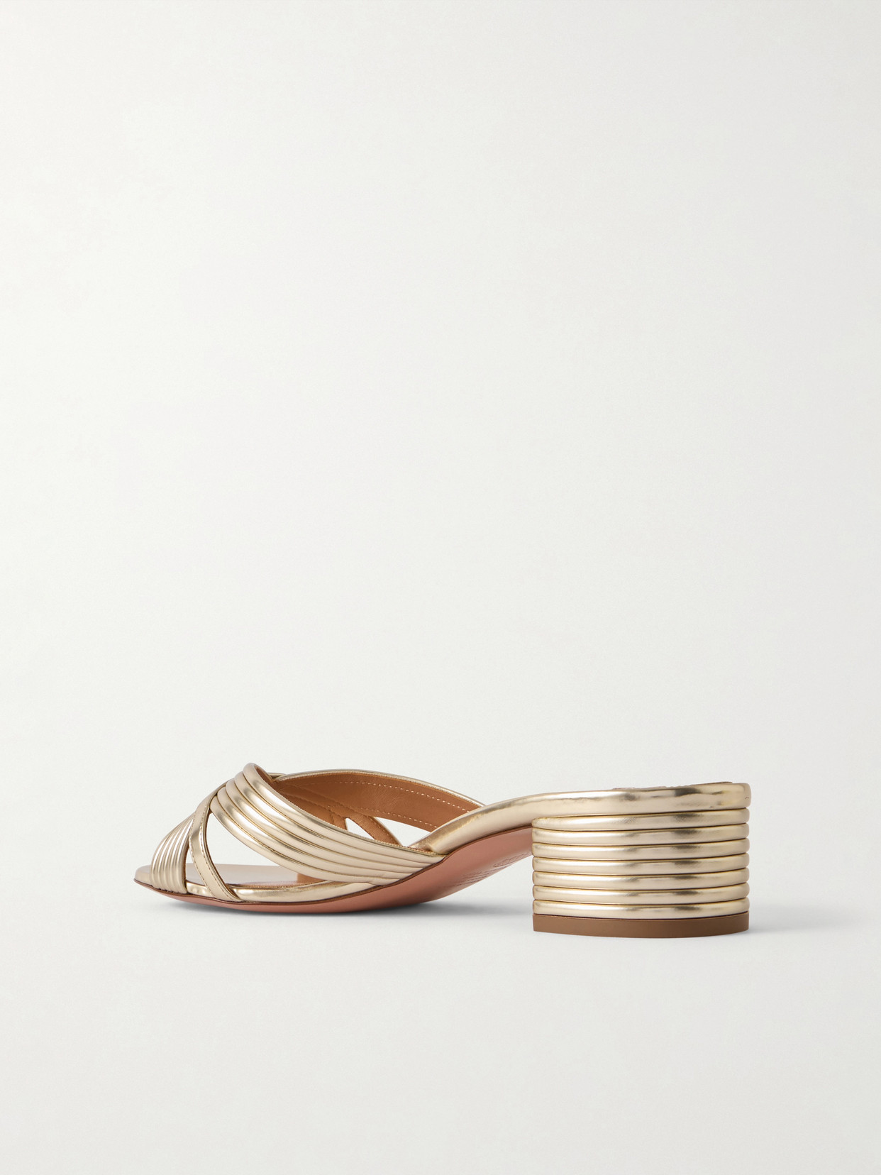 Sundance 35 Metallic Leather Mules