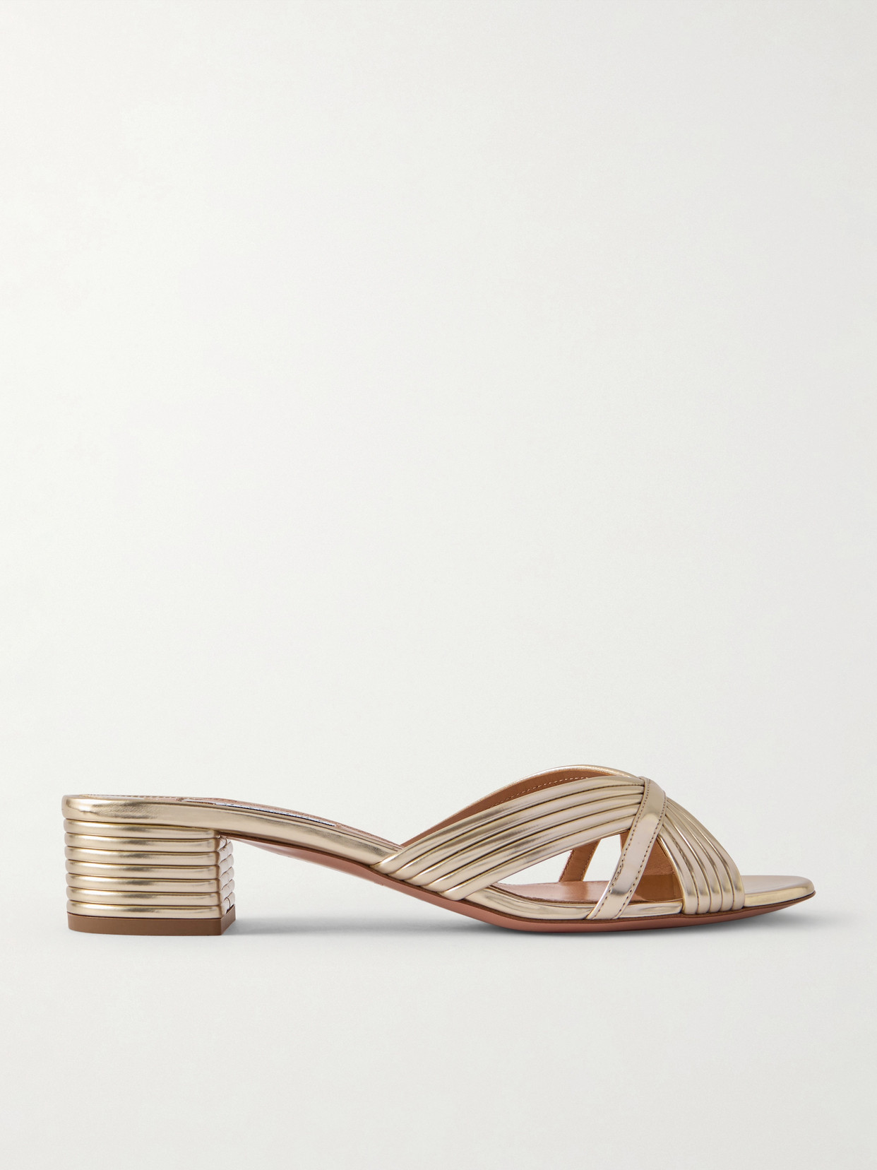 Sundance 35 Metallic Leather Mules