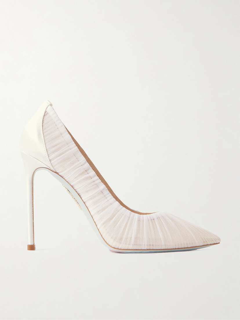 Aquazzura Voile 105 Tulle And Satin Pumps