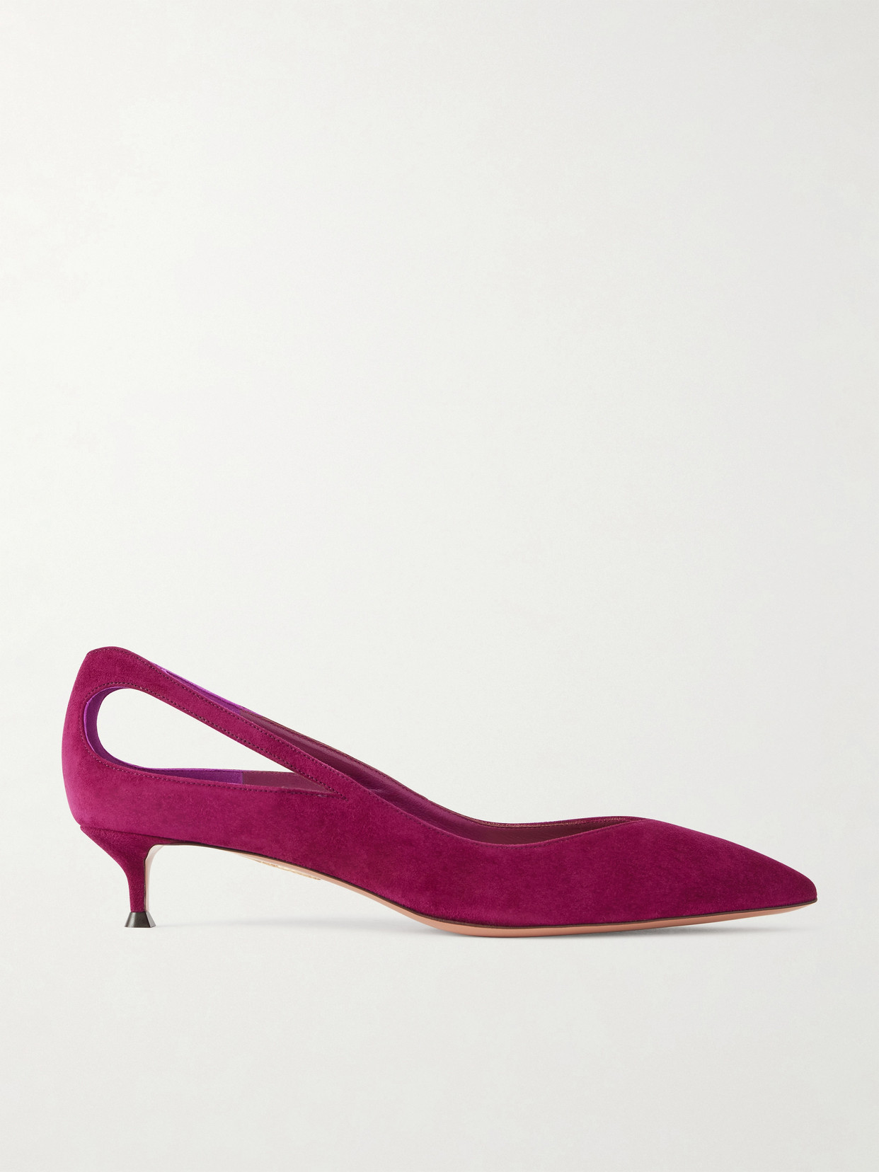 Aquazzura Sheeva 30 Cut-out Suede Pumps In Multi