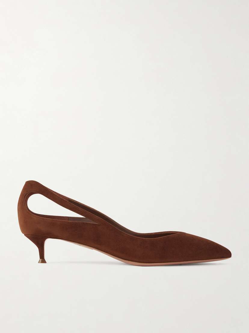 Aquazzura Sheeva 30 Cut-out Suede Pumps