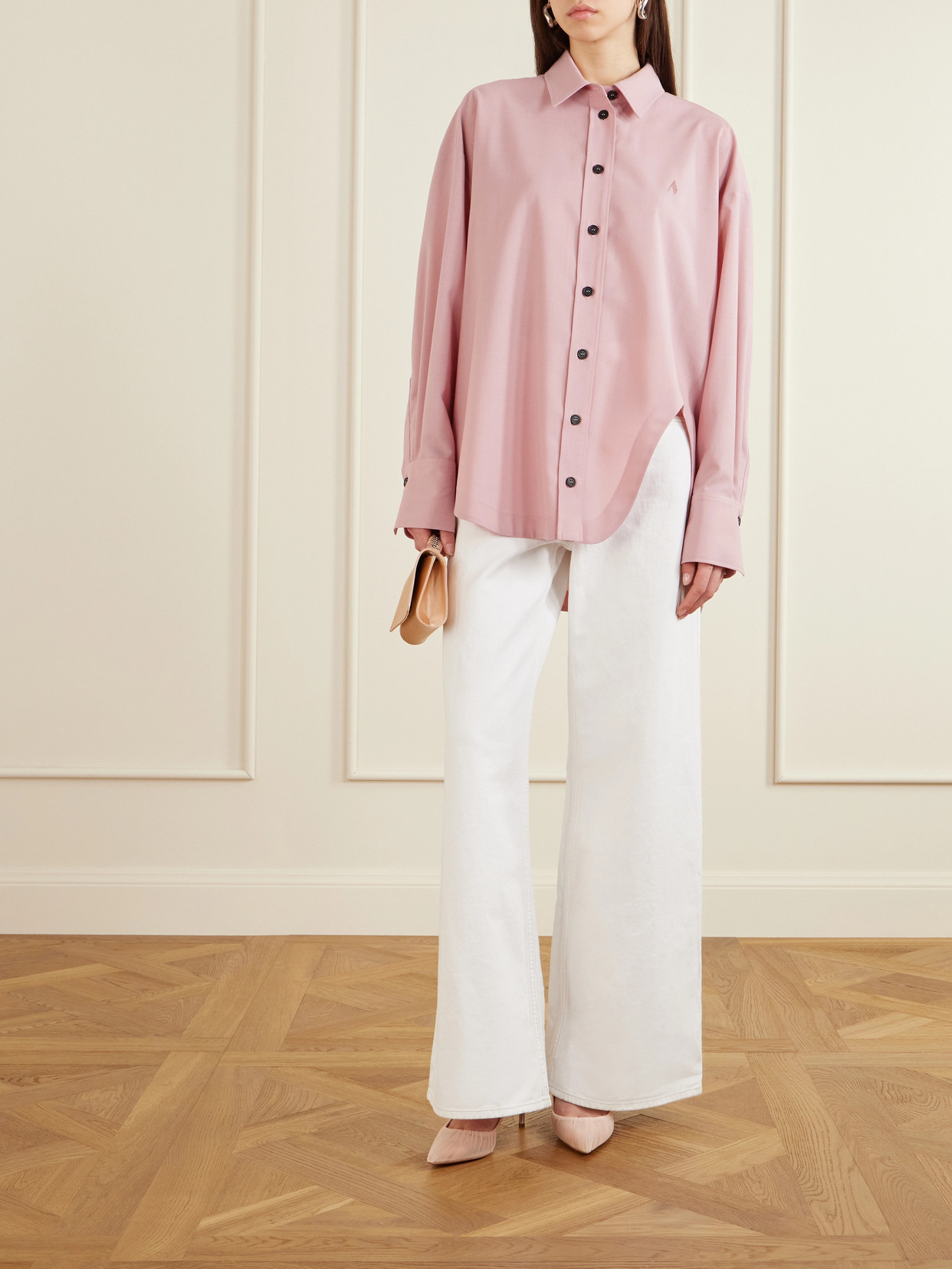 Voile 75 Pleated Satin-Trimmed Tulle Mules