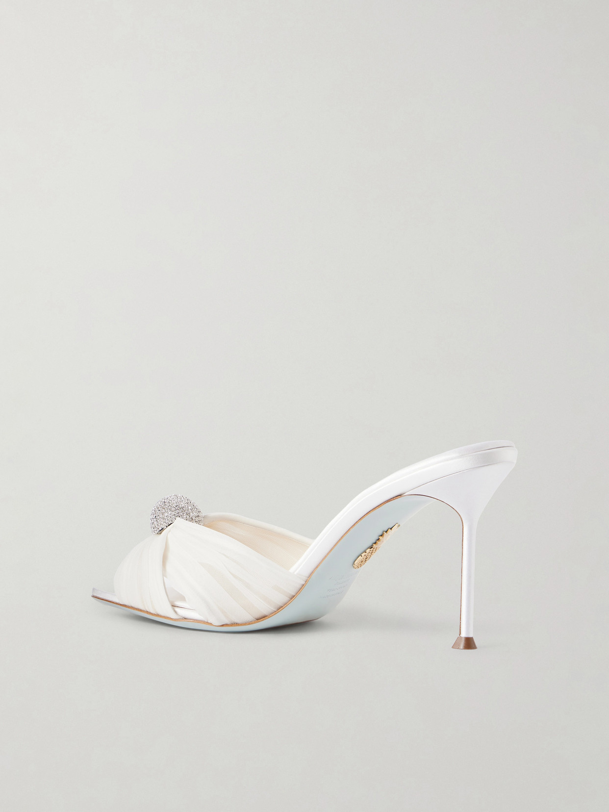 Mystery 85 Embellished Chiffon Mules