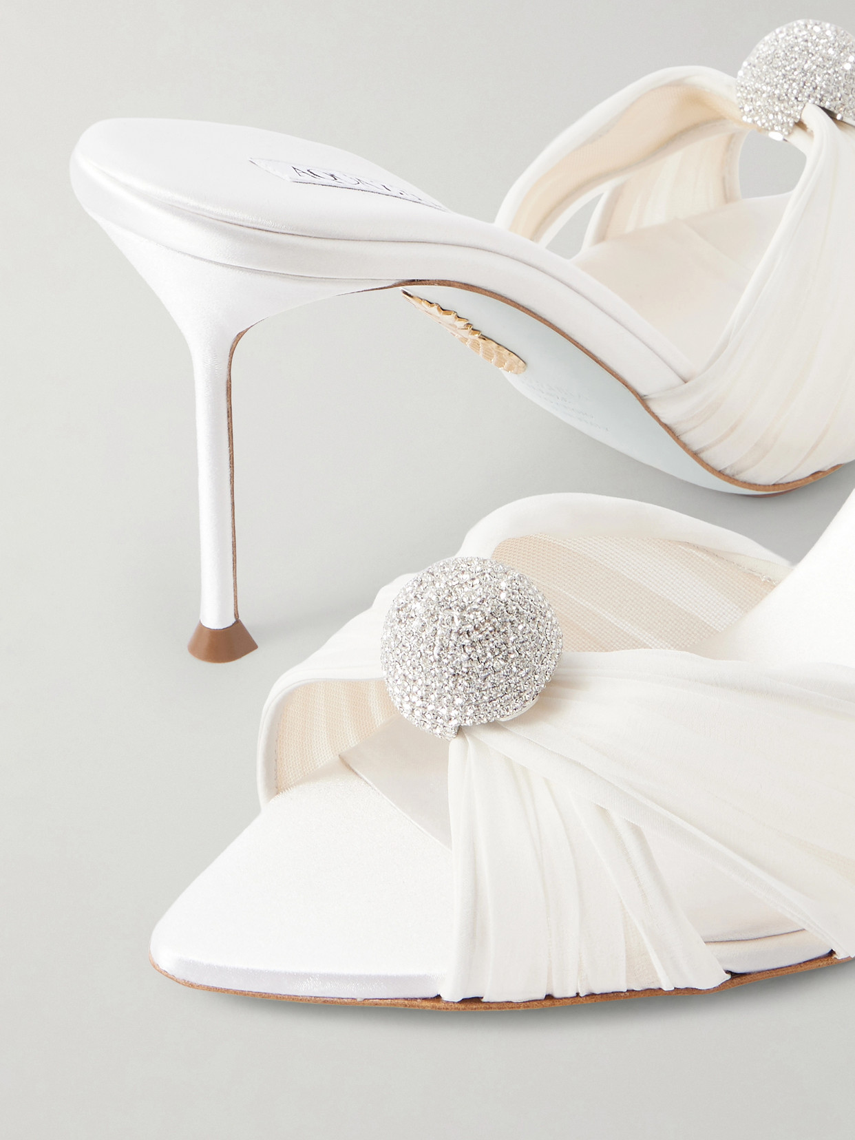 Mystery 85 Embellished Chiffon Mules