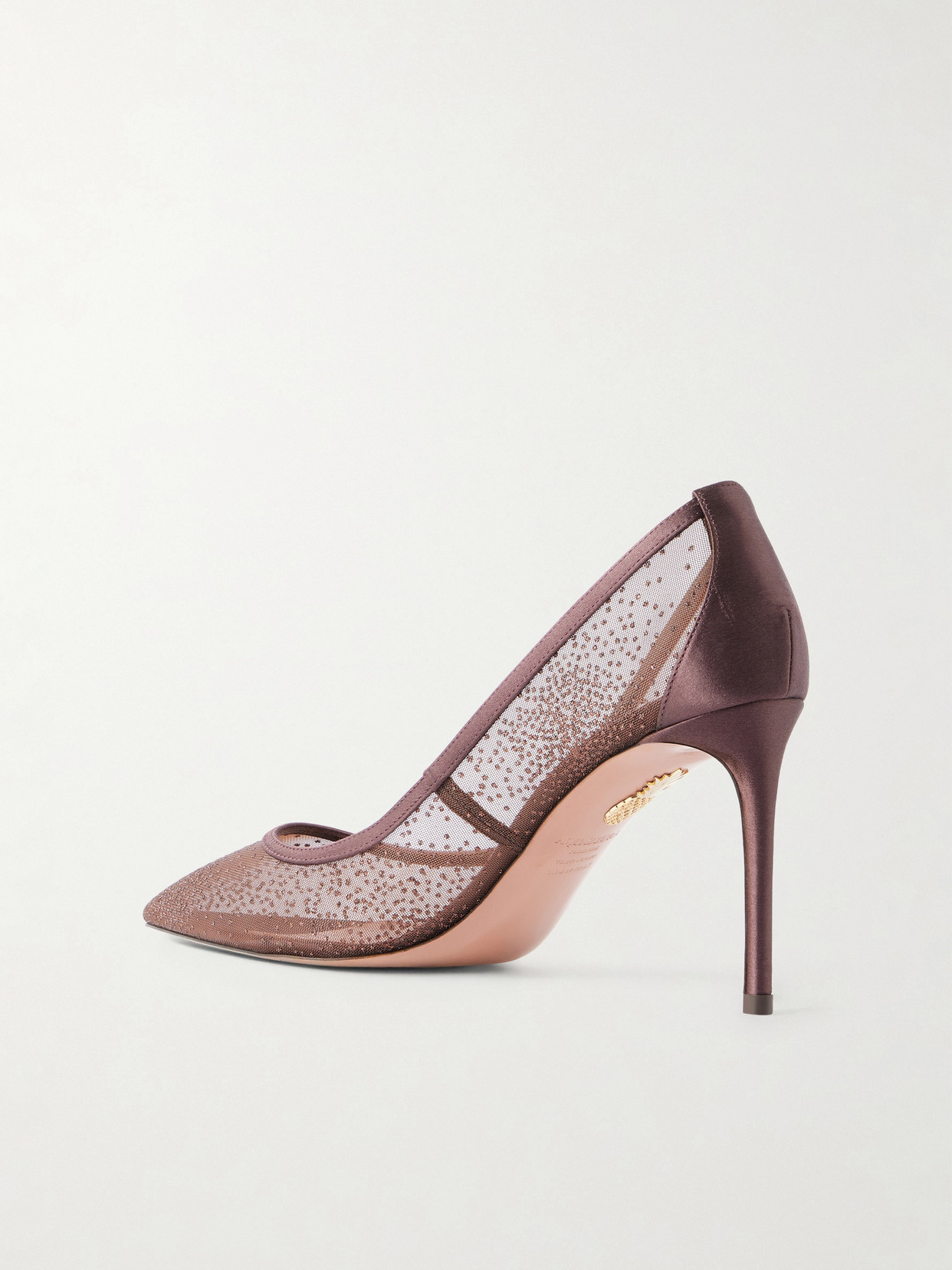 Nude 85 Satin-Trimmed Pumps