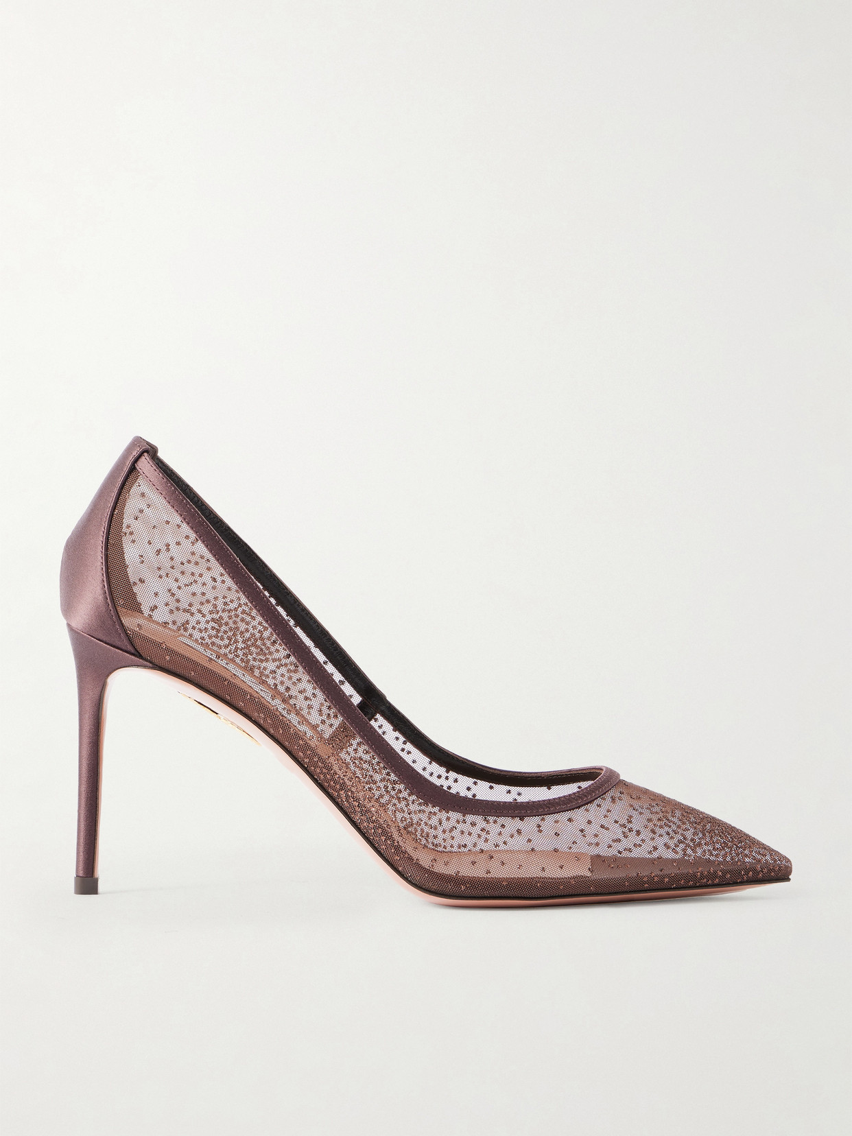 Nude 85 Satin-Trimmed Pumps