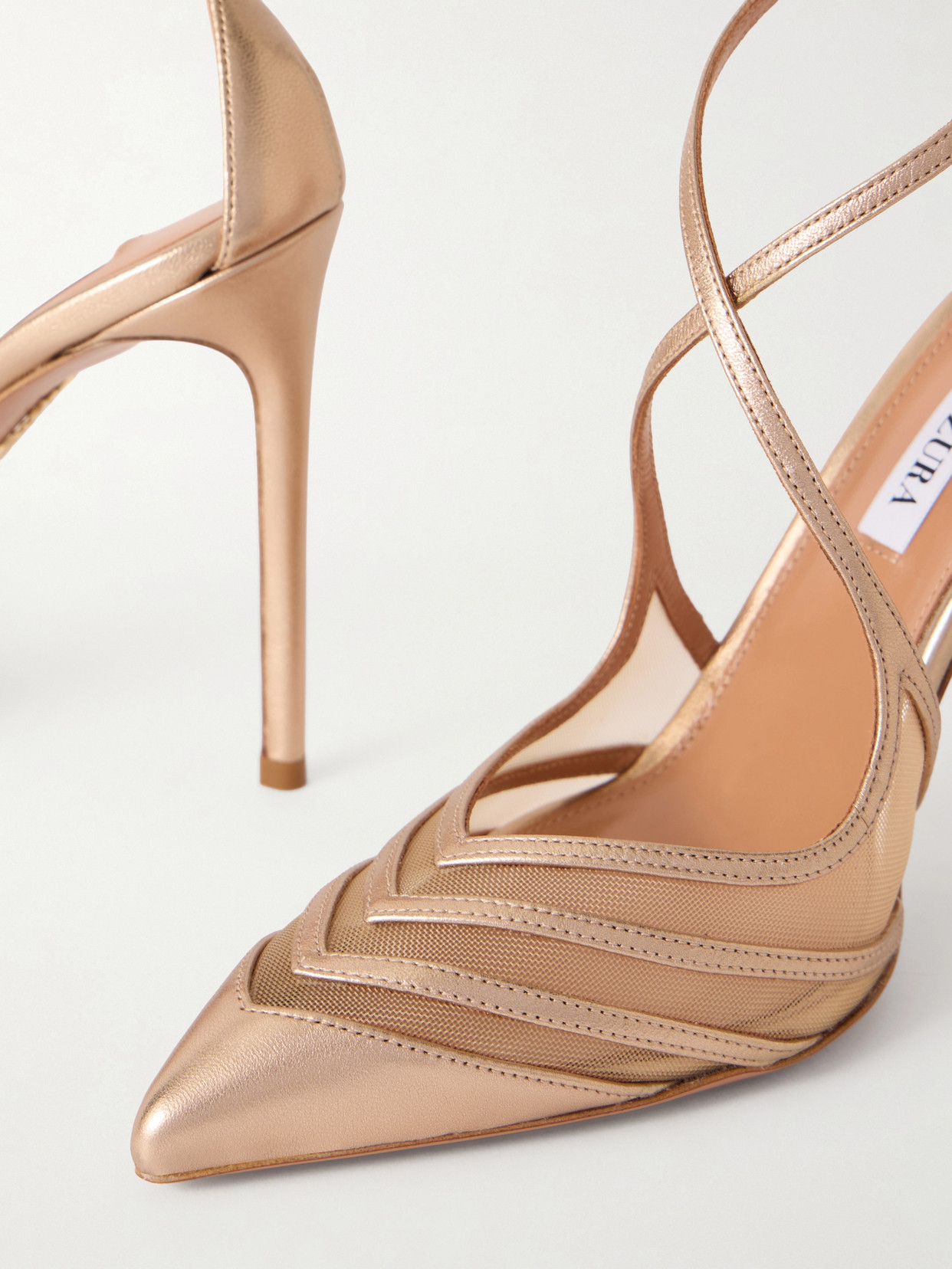 Alana 105 Metallic Leather And Pumps