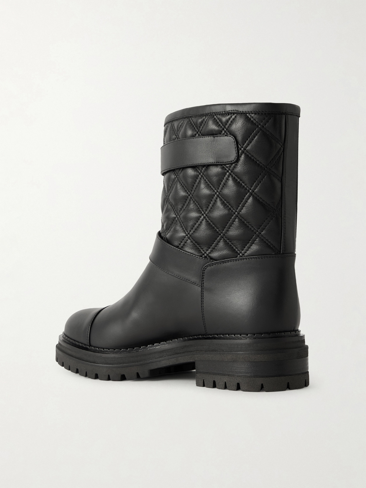 Liam 30 Buckled Quilted Ankle Boots